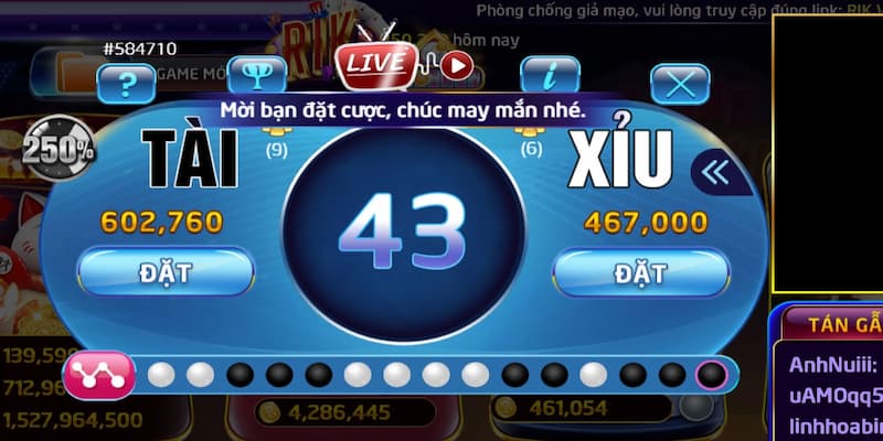 Tổng quan về trò chơi tài xỉu tại Rikvip